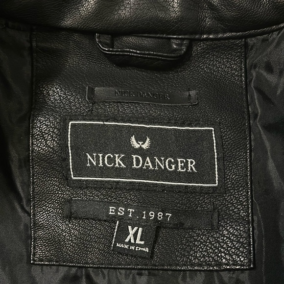 NWOT Black Biker Style Men’s Jacket Size XL - Picture 7 of 7